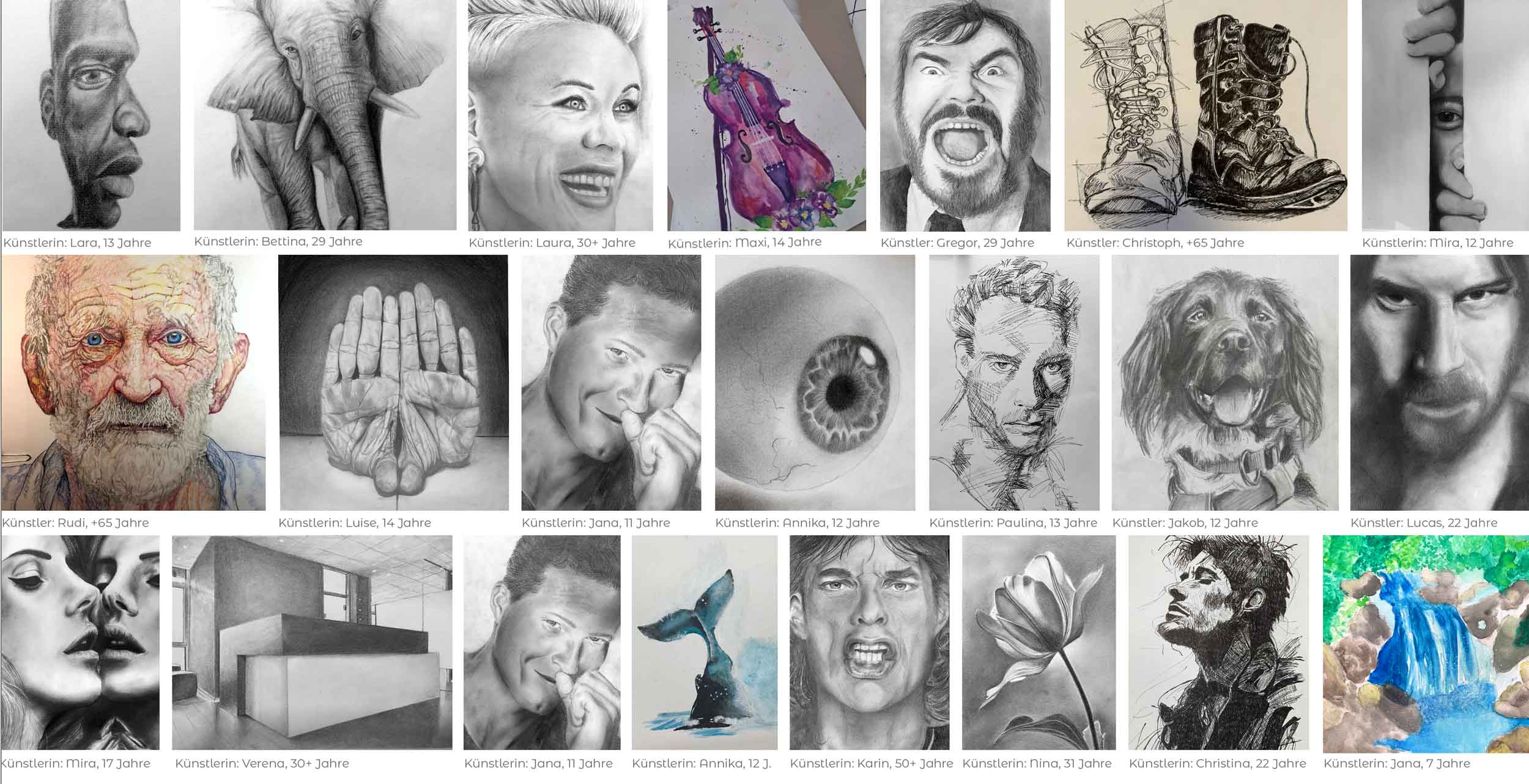 Ausstellung art4joy Zeichnen Zeichenkurs